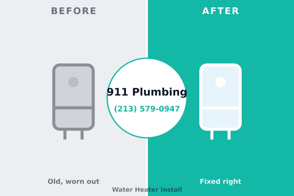 Before and after: plumbing repair Mount Pleasant, PA